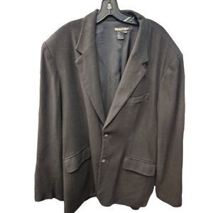 Winter Silks Black Silk Wool Blend Jacket Size XL